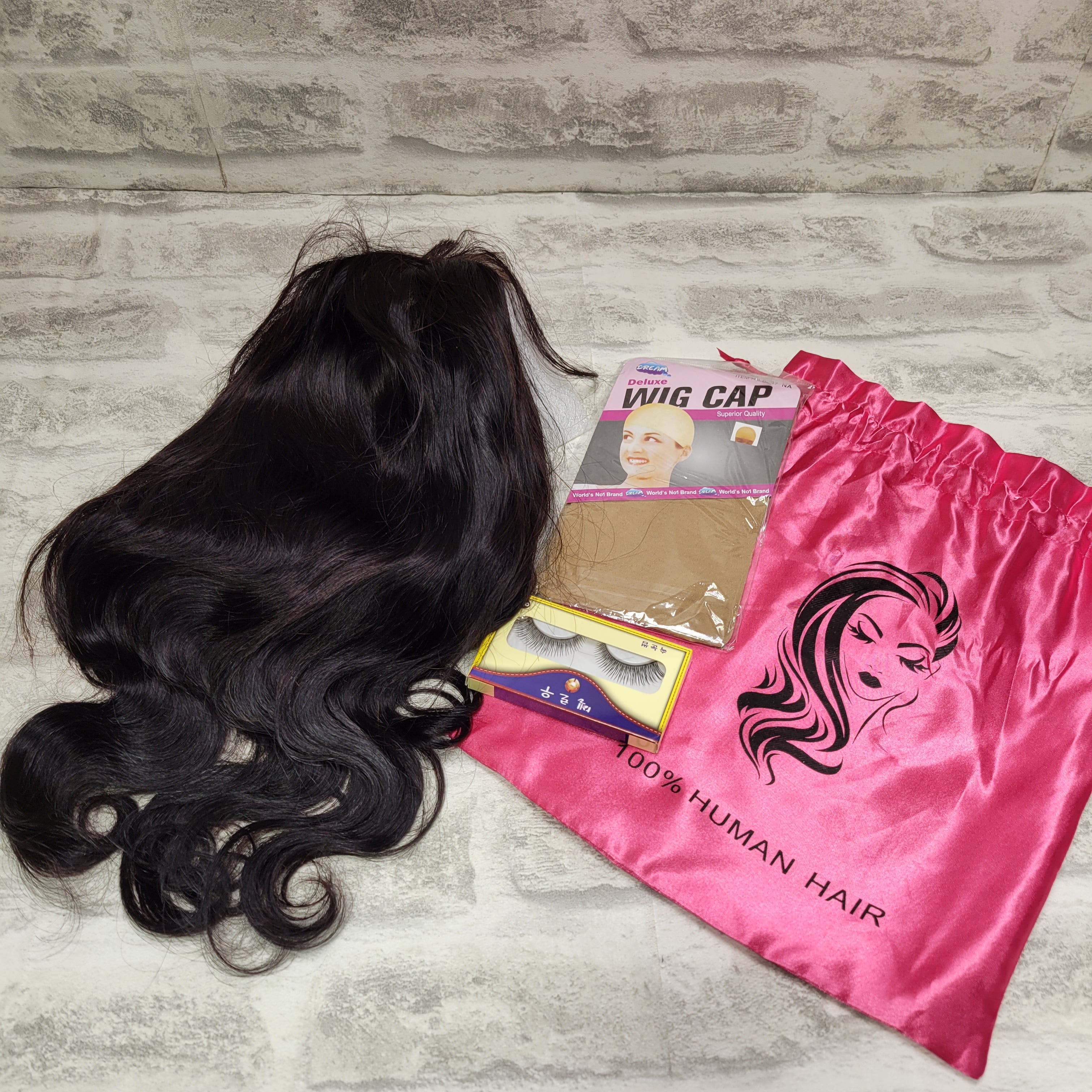 100% Human Hair Wig, 18", Body Wave, Dark Brown (7687964197102)